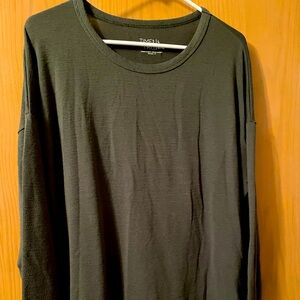 Women’s size large top by Tried & True in army green